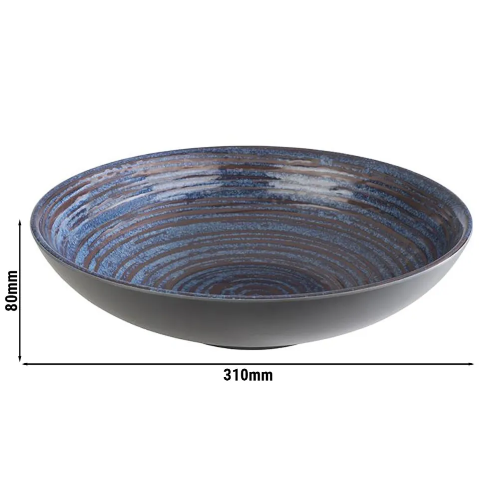 (6 бр.) Купа - LOOPS - Меламин - 2L - Ø 310mm - Дълбочина: 80mm - Синьо/Сиво