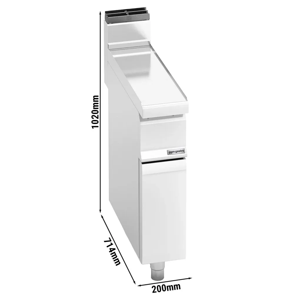 Неутрален елемент серия Lorenzo 700 - 200x714x1020mm - Неръждаема стомана AISI304 - с открита основа