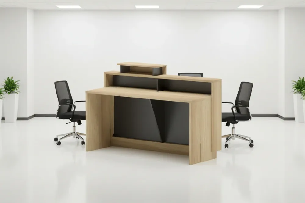 Рецепция LOTUS в естествено-антрацитен цвят 160x60x105см