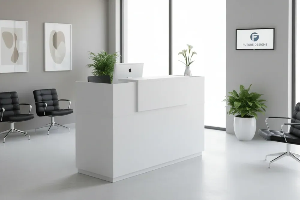 Рецепция LOTUS в бял цвят 180x70x110см