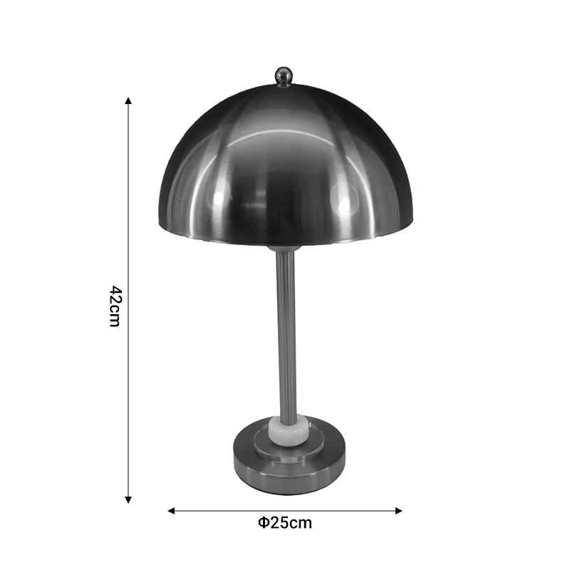 Настолна лампа lustrous e27 златен метал d25x42см