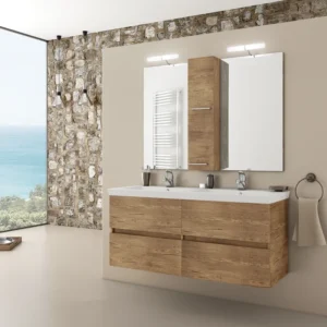 Мебел с двойна мивка Luxus PL Wood 120 см.