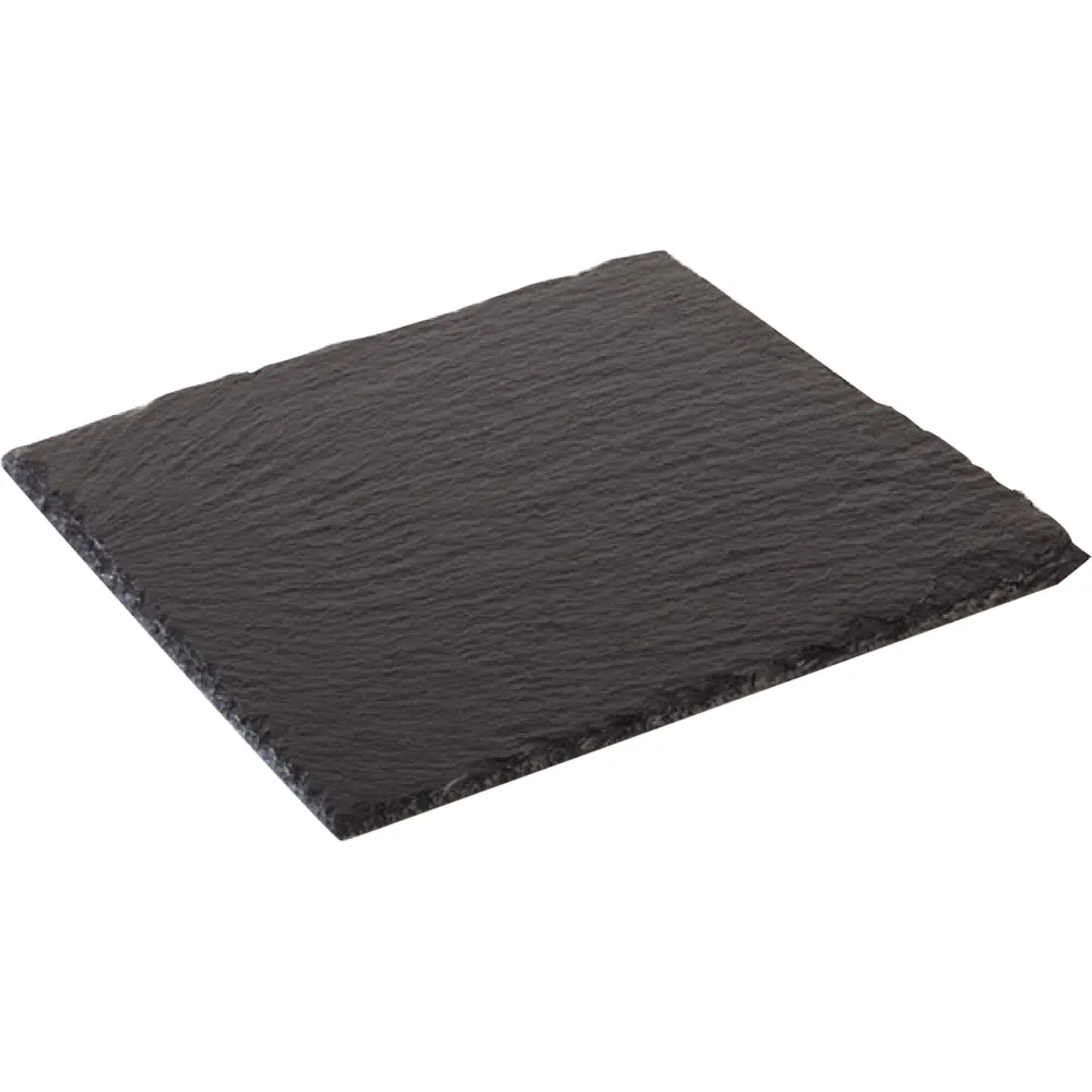 (6 бр.) Плоча от шисти за сервиране Maastricht - 250x250mm - Черен