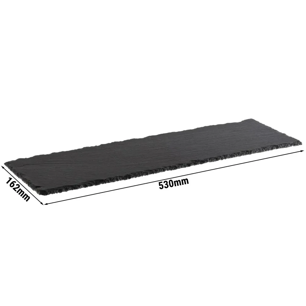 (6 бр.) Шистова плоча за сервиране Maastricht - правоъгълна - GN 2/4 - 530x162mm - Черен