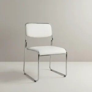 Посетителски стол MABEL бял цвят 48,5x51,5x77см