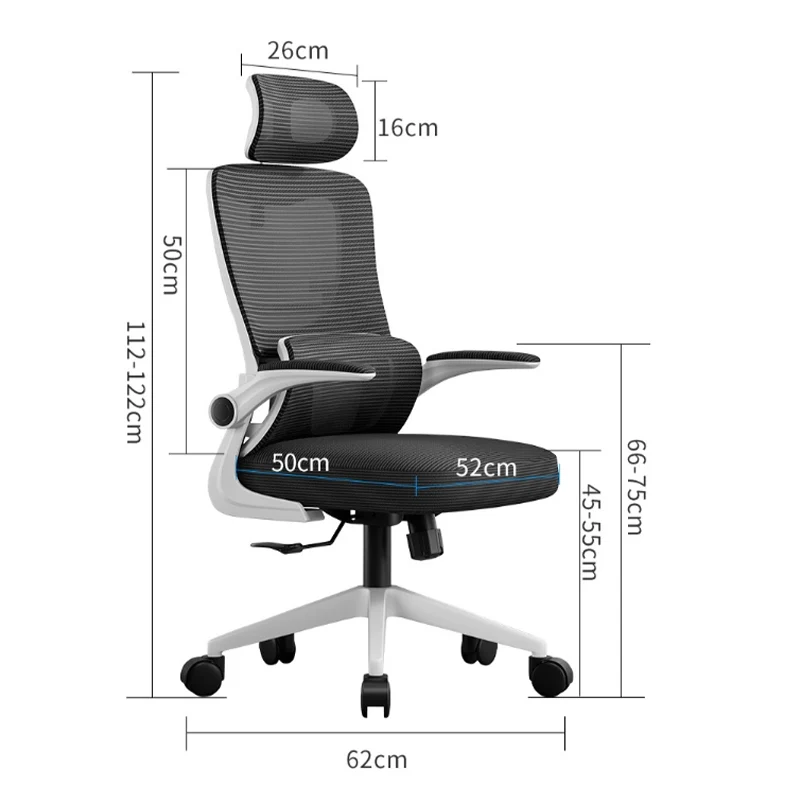 Директорски офис стол MAINZ черен цвят 50x60x112-122см