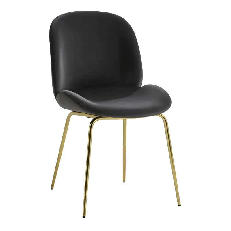 Стол MALEY тъмно сиво кадифе-златист метал 47x60x90см