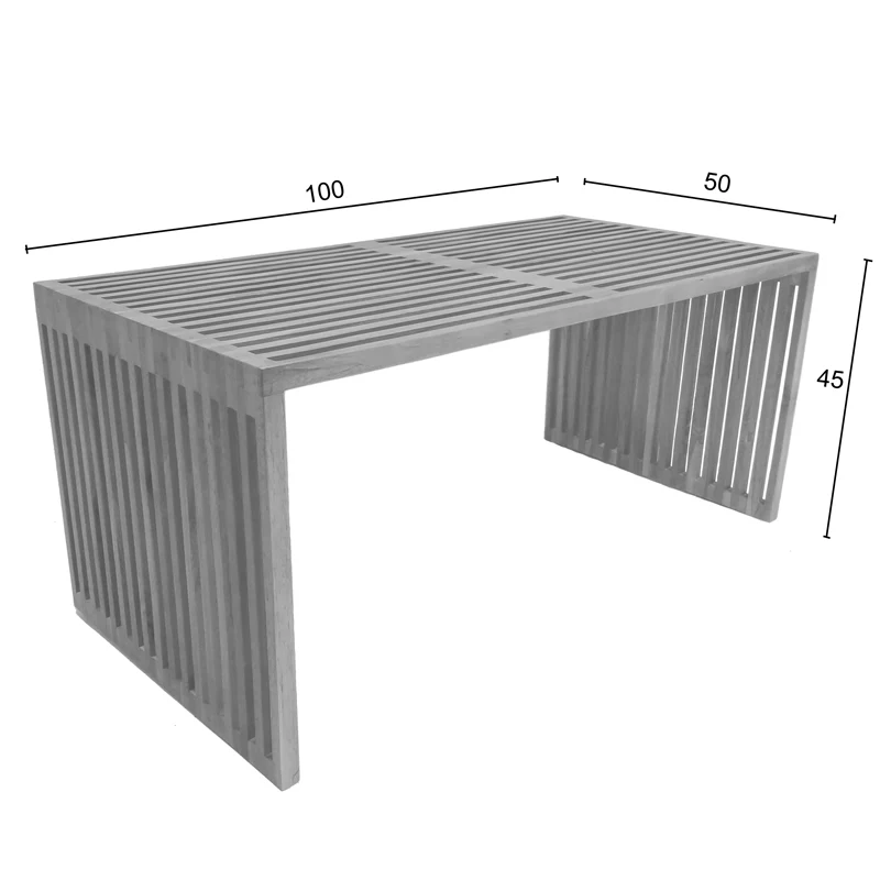 Маса Marlin тиково дърво в естествен нюанс 100x50x45см