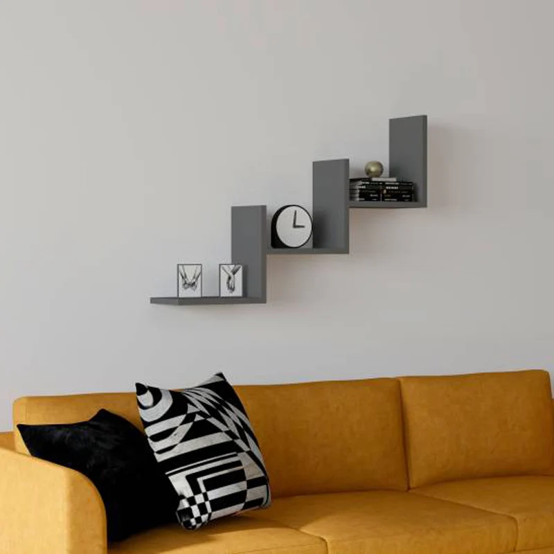 Стенен рафт Mauer цвят антрацит 90x19,6x60 см
