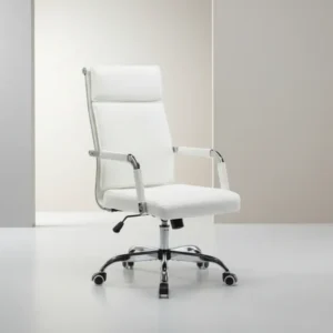 Офис стол Mavel pu в бяло 55x62x100-110 см