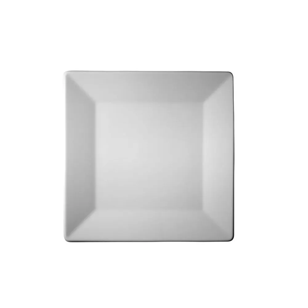 (12 бр.) MAYA - Плоска чиния - Порцелан - 210x210mm - Бял