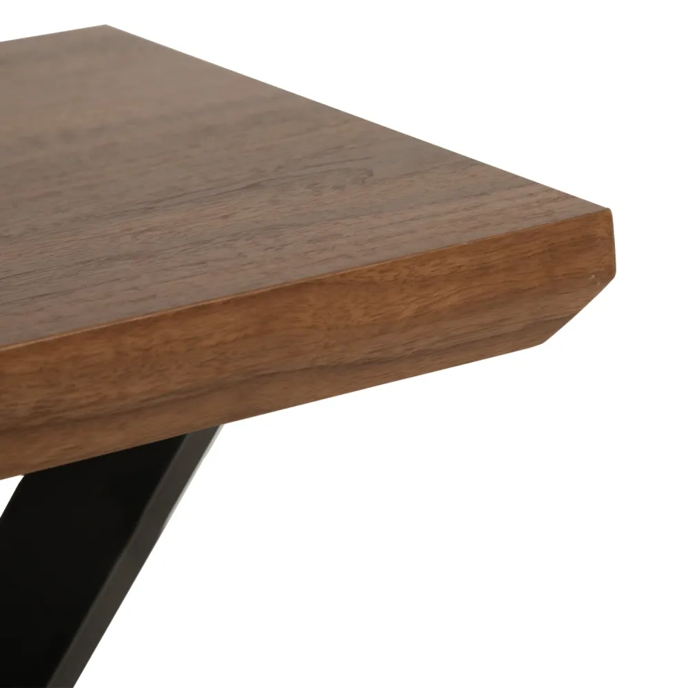 Mdf странична маса с орехов фурнир - трансформация 50x50x58см