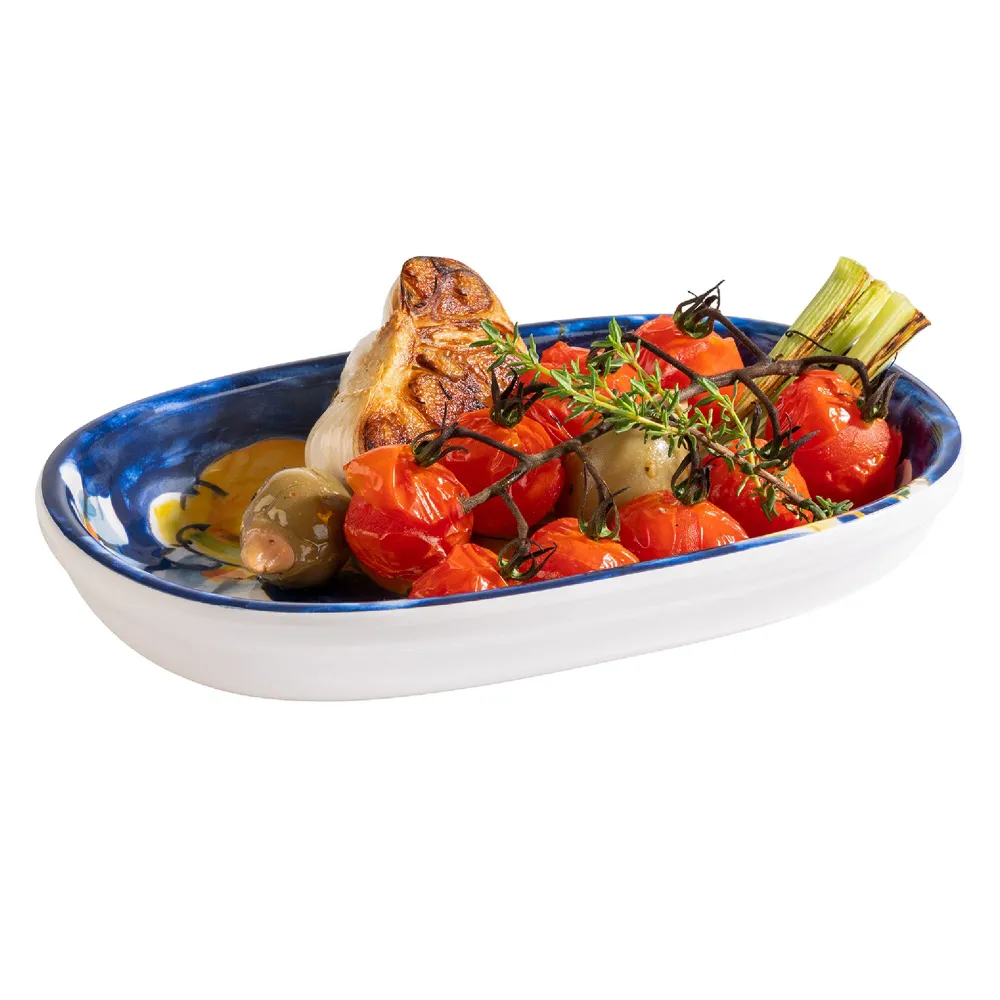(6 бр.) Купичка - MEDITERRANEAN - Меламин - 200ml - правоъгълна - 182x115mm - Дълбочина: 30mm - Многоцветна