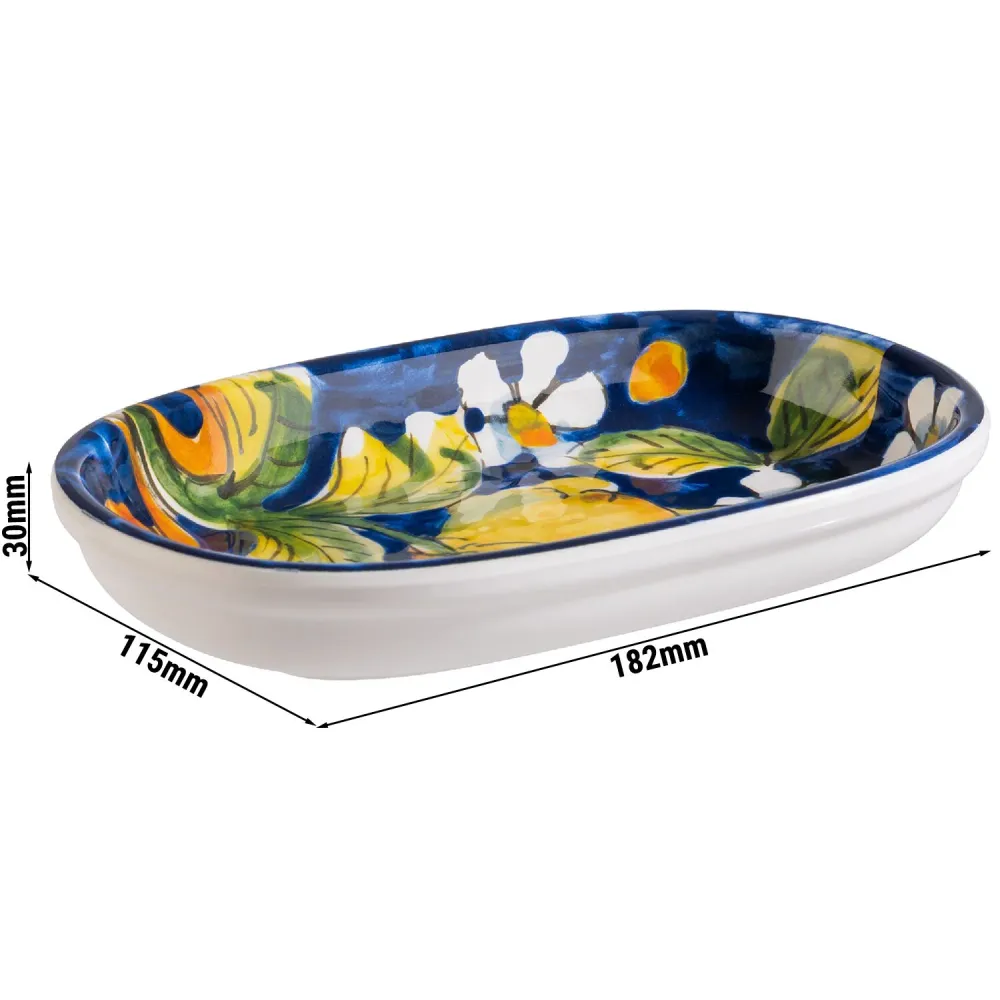 (6 бр.) Купичка - MEDITERRANEAN - Меламин - 200ml - правоъгълна - 182x115mm - Дълбочина: 30mm - Многоцветна