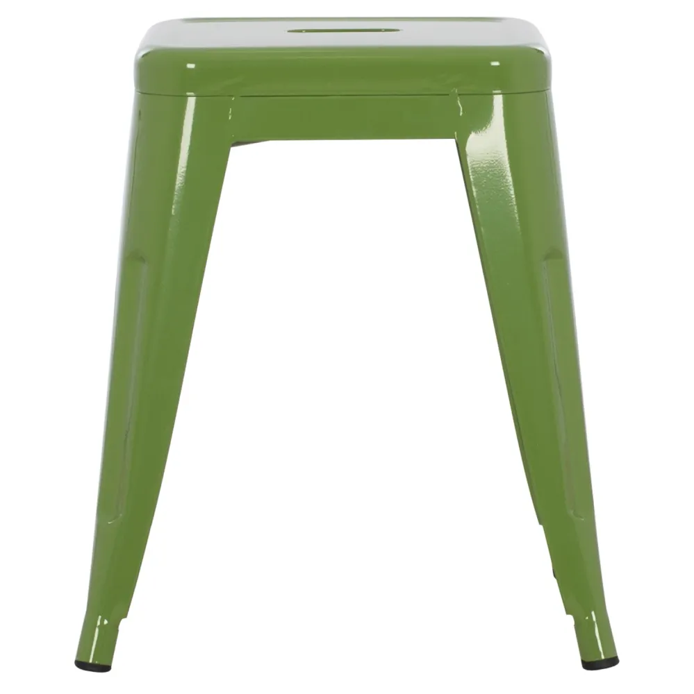 Метална табуретка MELITA в светло маслинено зелен цвят 37x37x45см