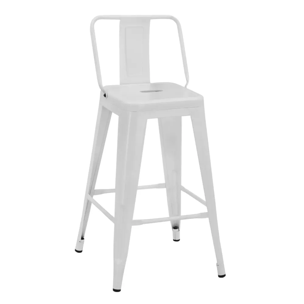 Бар стол MELITA про бял мат 43x43x78см