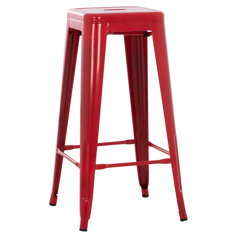 Бар стол MELITA червен цвят 43x43x78