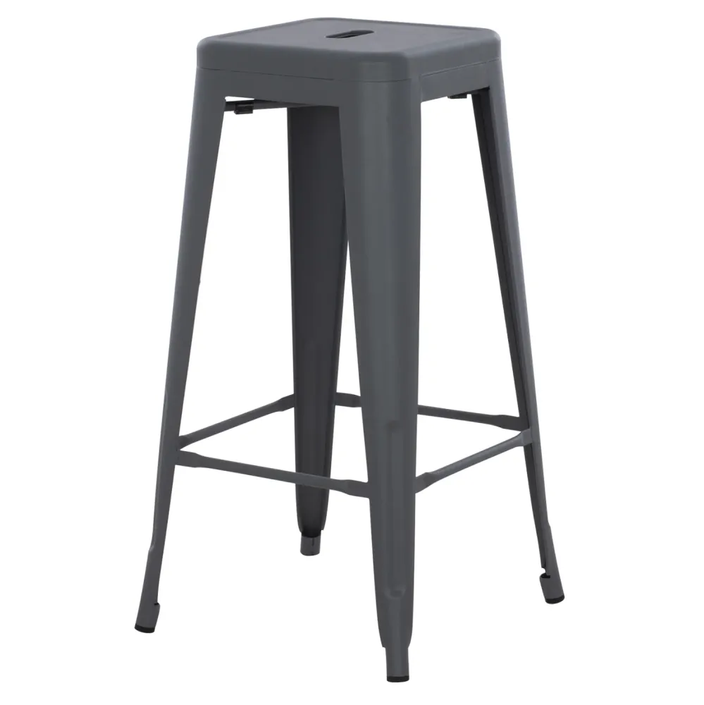 Бар стол MELITA тъмно сив мат 43x43x78