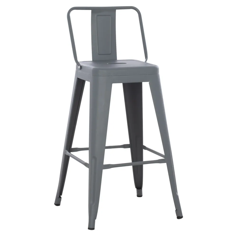 Бар стол MELITA про сив 43x43x88см