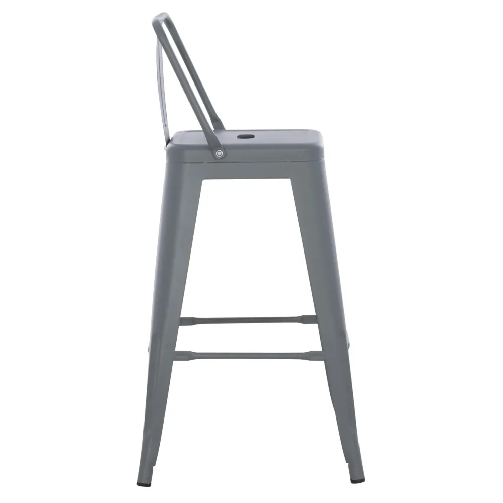 Бар стол MELITA про сив 43x43x88см