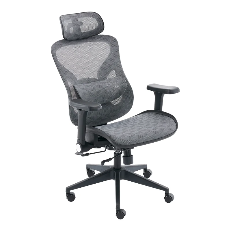 Офис стол Mesgo черно-сив 68x67-72x110-136см