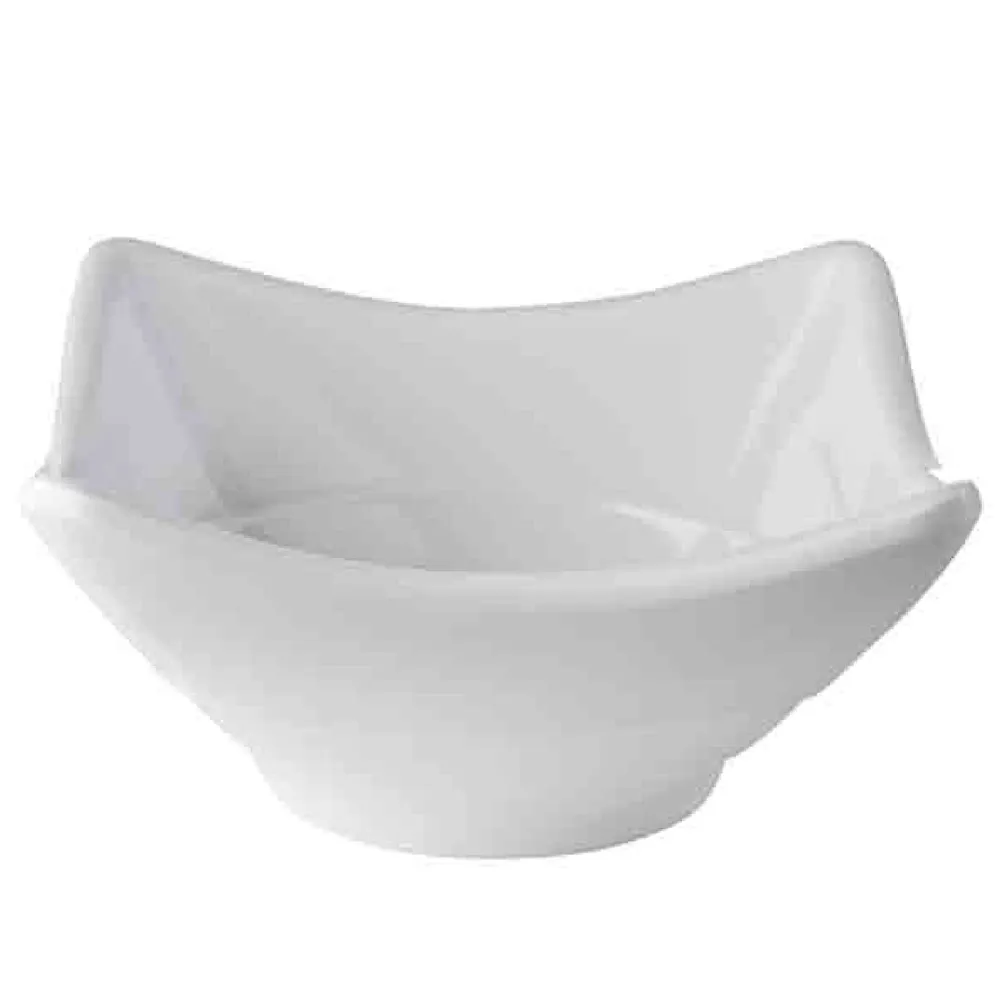 (24 бр.) Купичка - MINI - Меламин - 100ml - правоъгълна - 80x80mm - Дълбочина: 40mm - Бяло