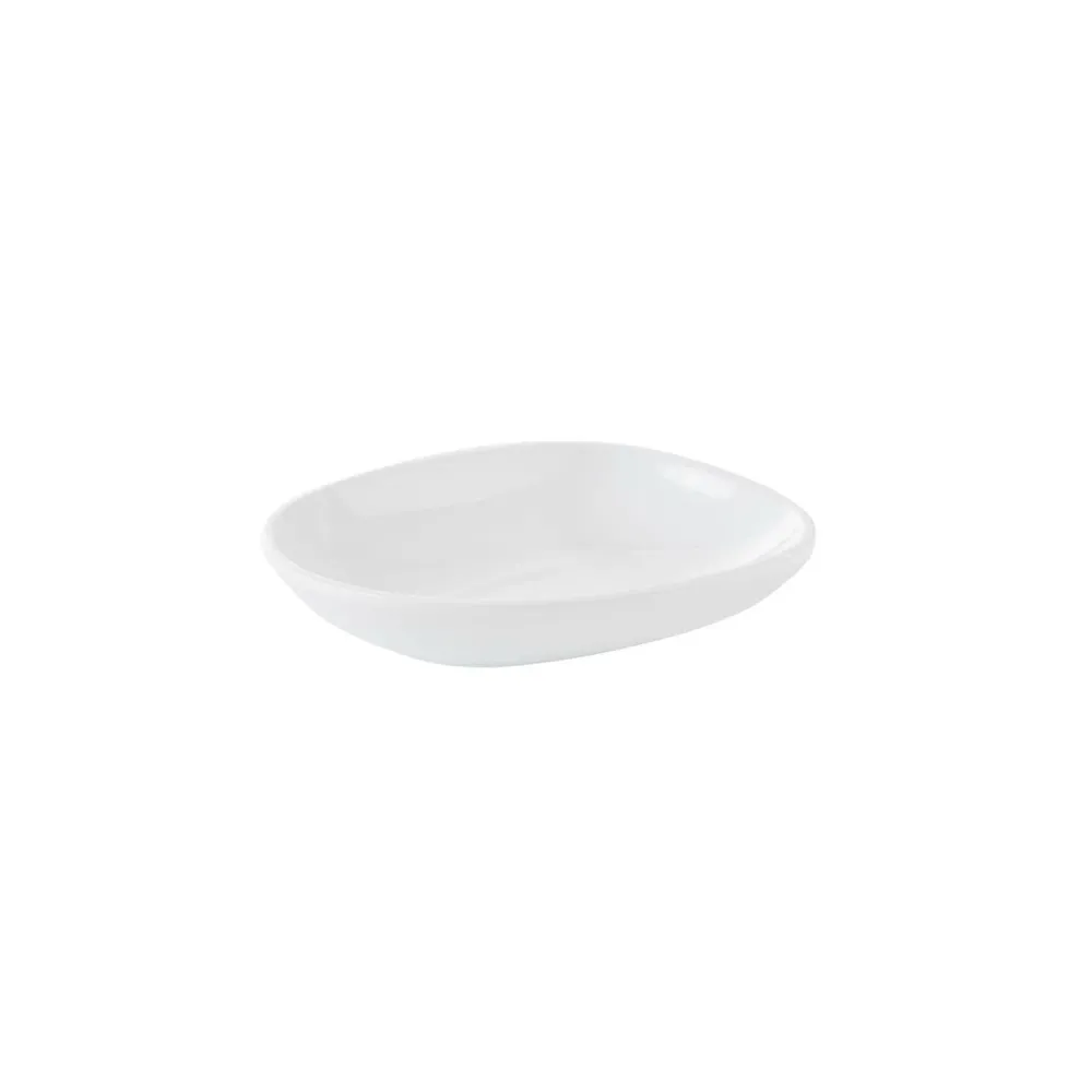 (20 бр.) MINI - Чиния – форма на сълза - Меламин - 105x85mm - Бял