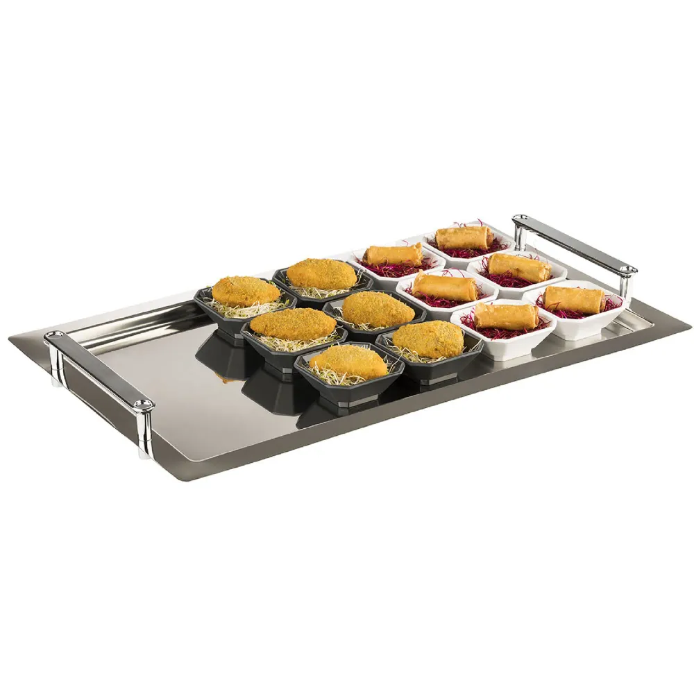 (24 бр.) Купичка - MINI - Меламин - 60ml - правоъгълна - 80x80mm - Дълбочина: 30mm - Бяло