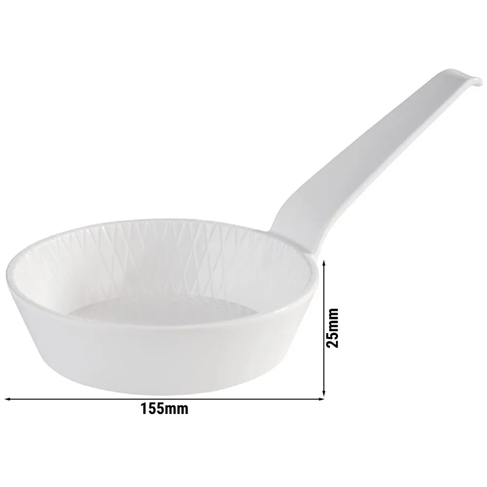 (48 бр.) Купичка - MINI - Меламин - 70ml - правоъгълна - 155x85mm - Дълбочина: 25mm - Бяло