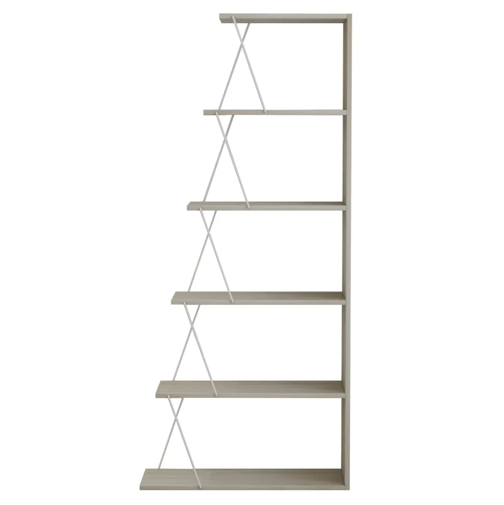 Библиотека MINI TARS сонома-бял цвят 65x22-24x146см