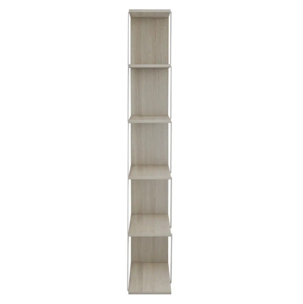 Библиотека MINI TARS сонома-бял цвят 65x22-24x146см