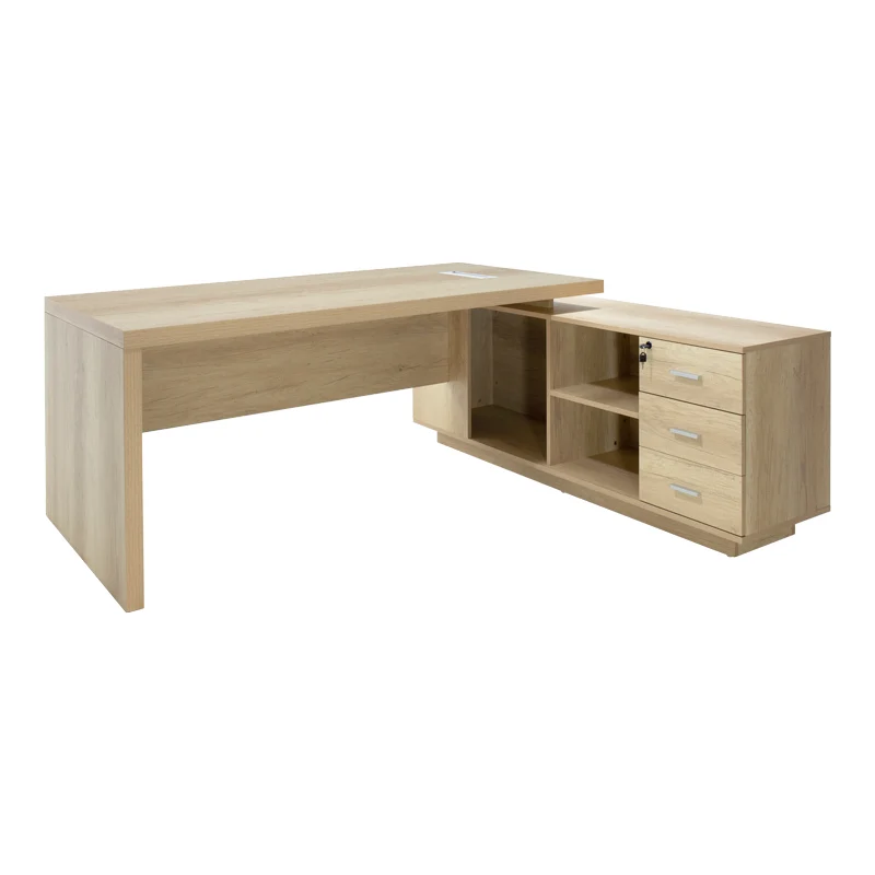 Реверсивно професионално работно бюро Minimal от в естествен нюанс 200x170x75 см.