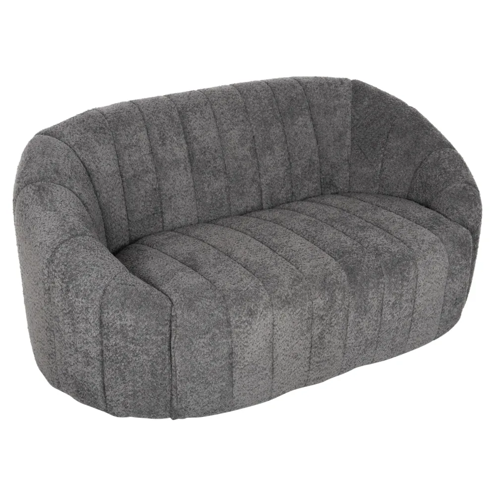 Диван MOBY букле сив цвят 145x82x67 см