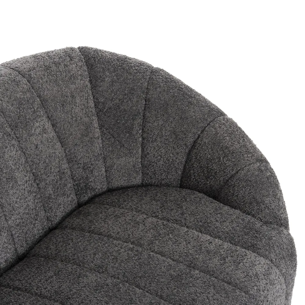 Диван MOBY букле сив цвят 145x82x67 см