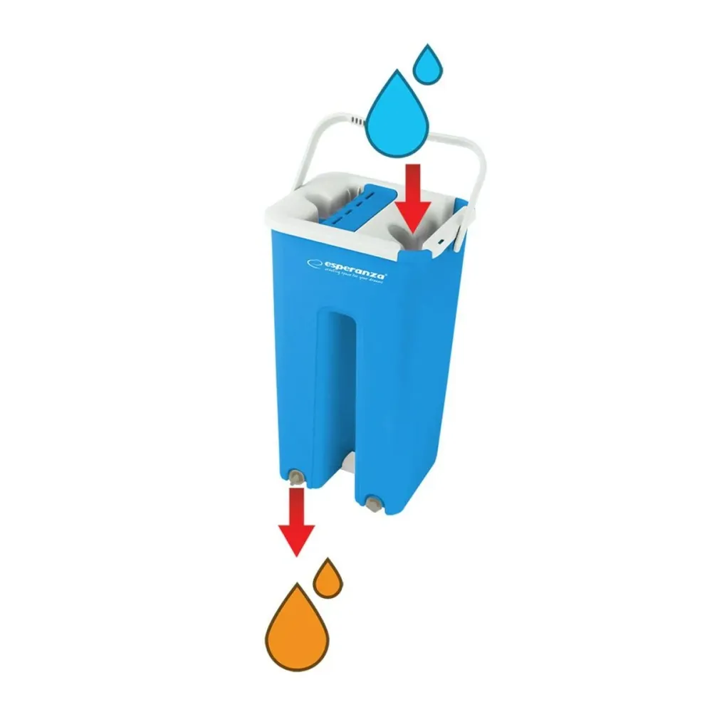 Mop Bucket Esperanza EHS004 Син Бял Микрофибър