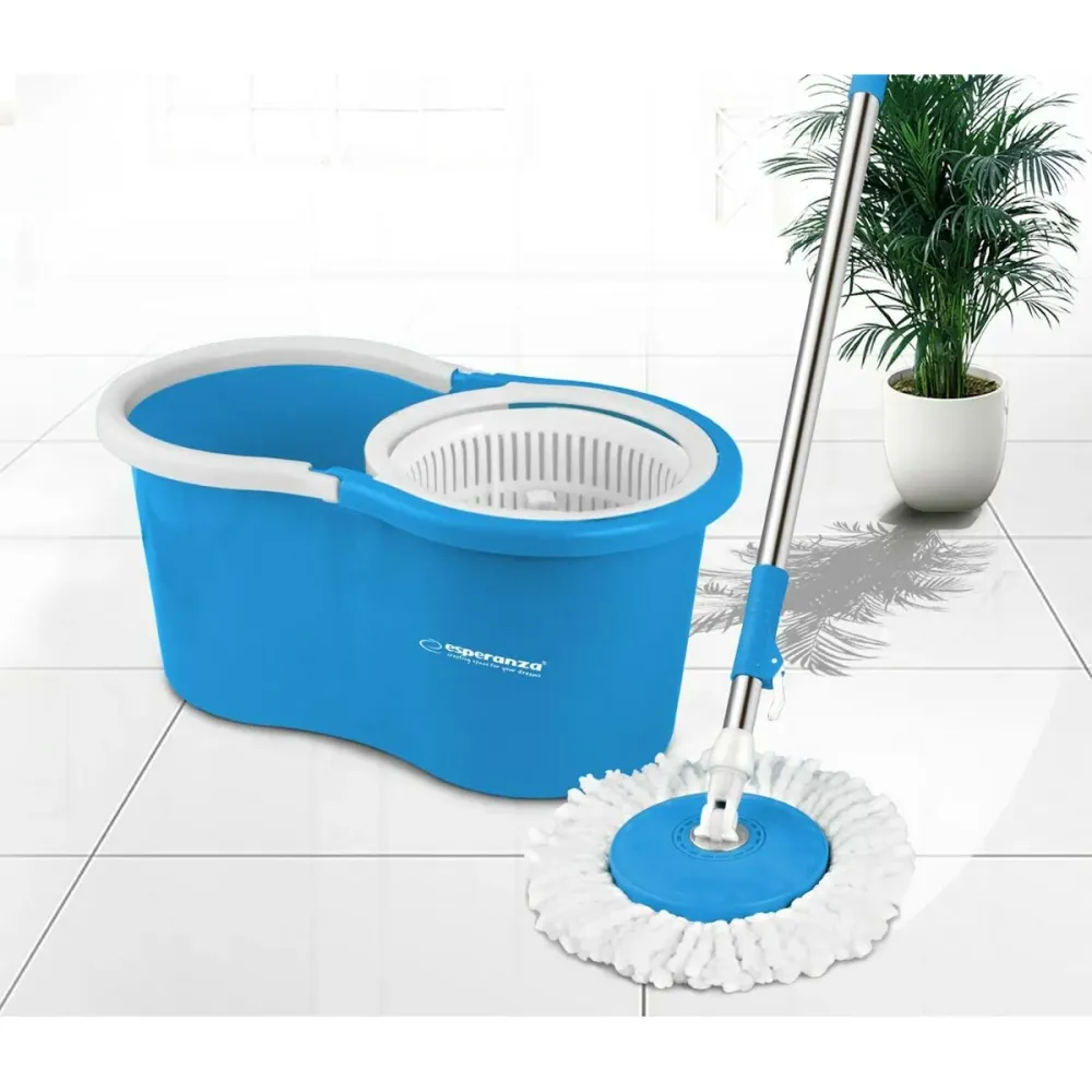 Mop Bucket Esperanza EHS005 Син Бял Микрофибър