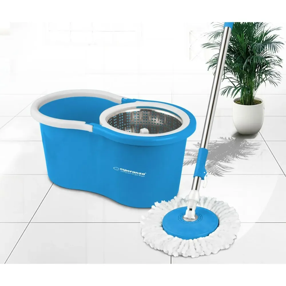 Mop Bucket Esperanza EHS006 Син Бял Микрофибър