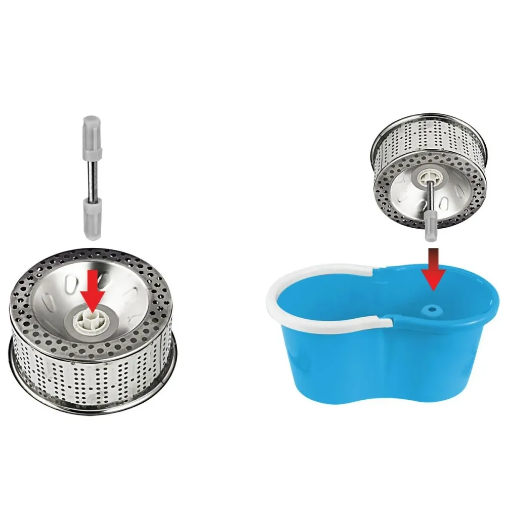 Mop Bucket Esperanza EHS006 Син Бял Микрофибър