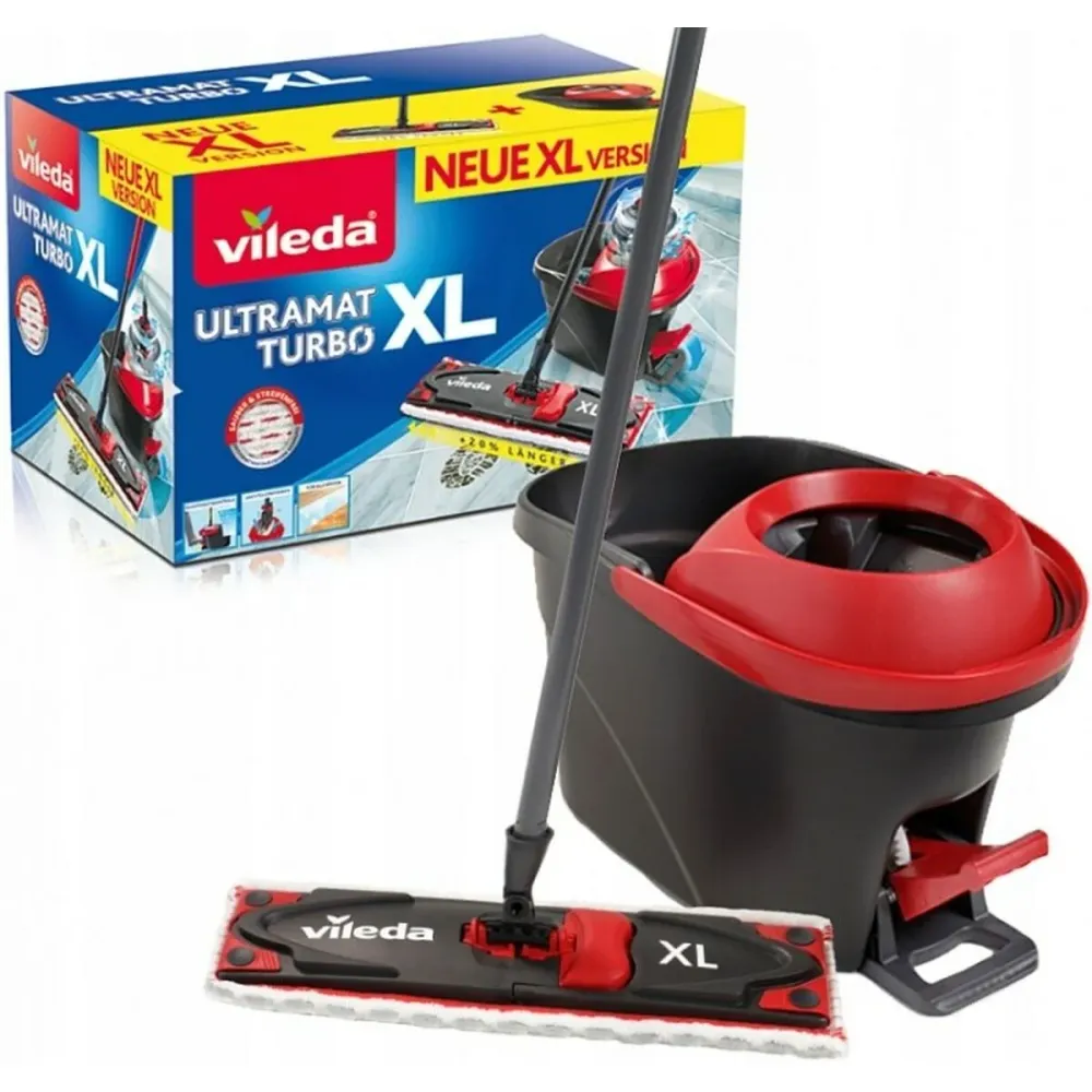 Mop Bucket Vileda Ultramat Turbo XL Черен Червен Микрофибър
