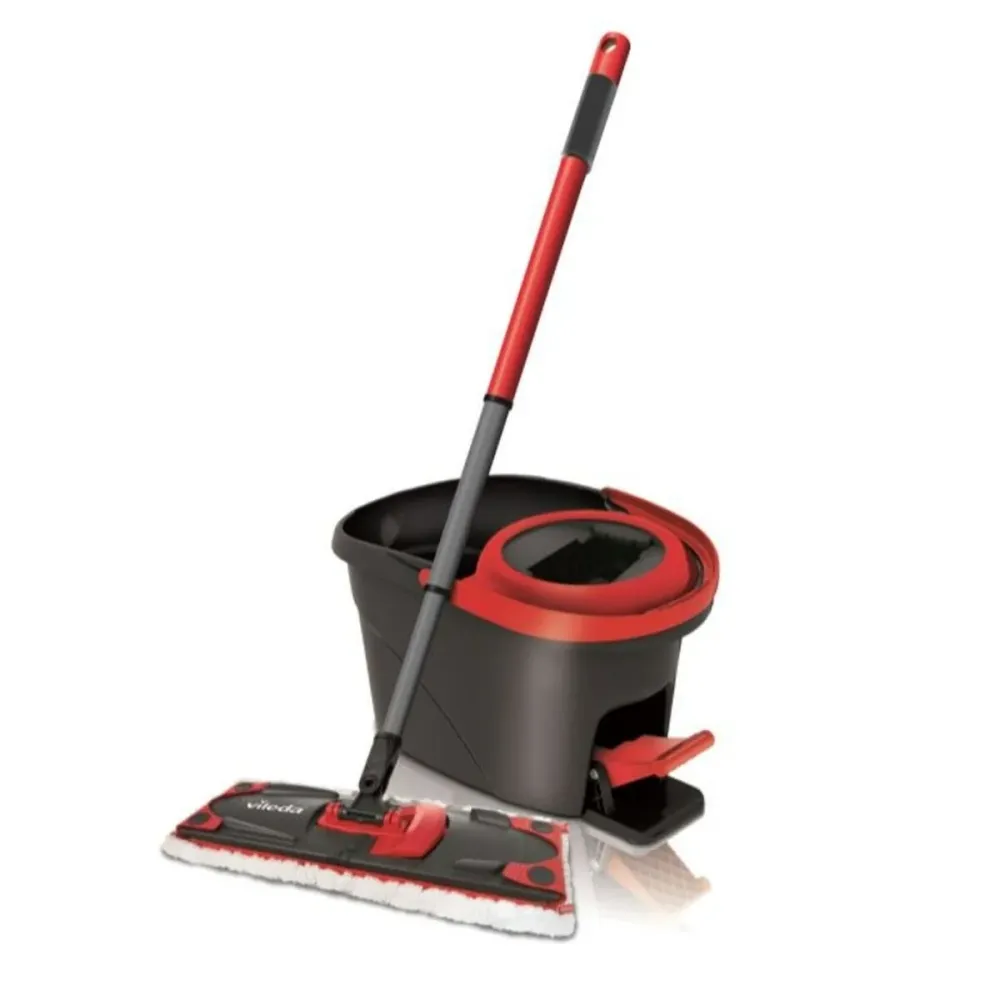 Mop Bucket Vileda Ultramax Черен Червен Пластмаса влакно