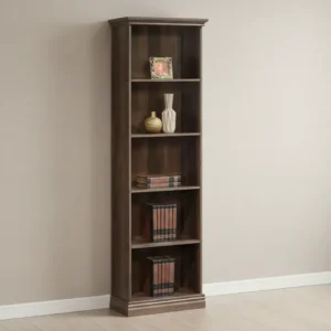 Етажерка за книги Mozart в цвят орех 60x34,5x202,5см
