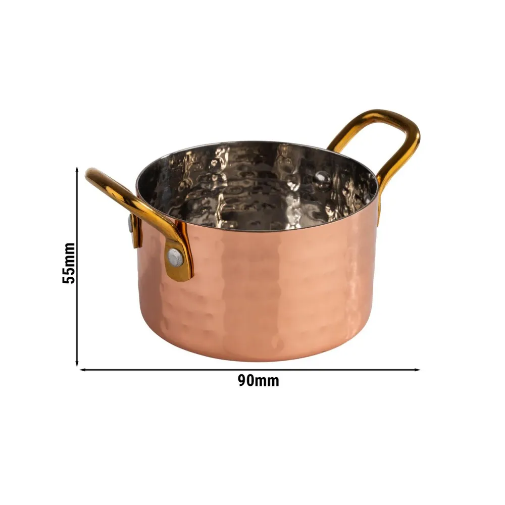 (6 бр.) Сервизно тиганче - MUMBAI - неръждаема стомана - 0.3l - Ø 90mm - Височина:55mm - мед