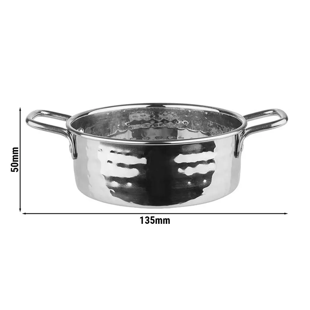 (6 бр.) Сервизно тиганче - MUMBAI - неръждаема стомана - 0.55l - Височина:50mm