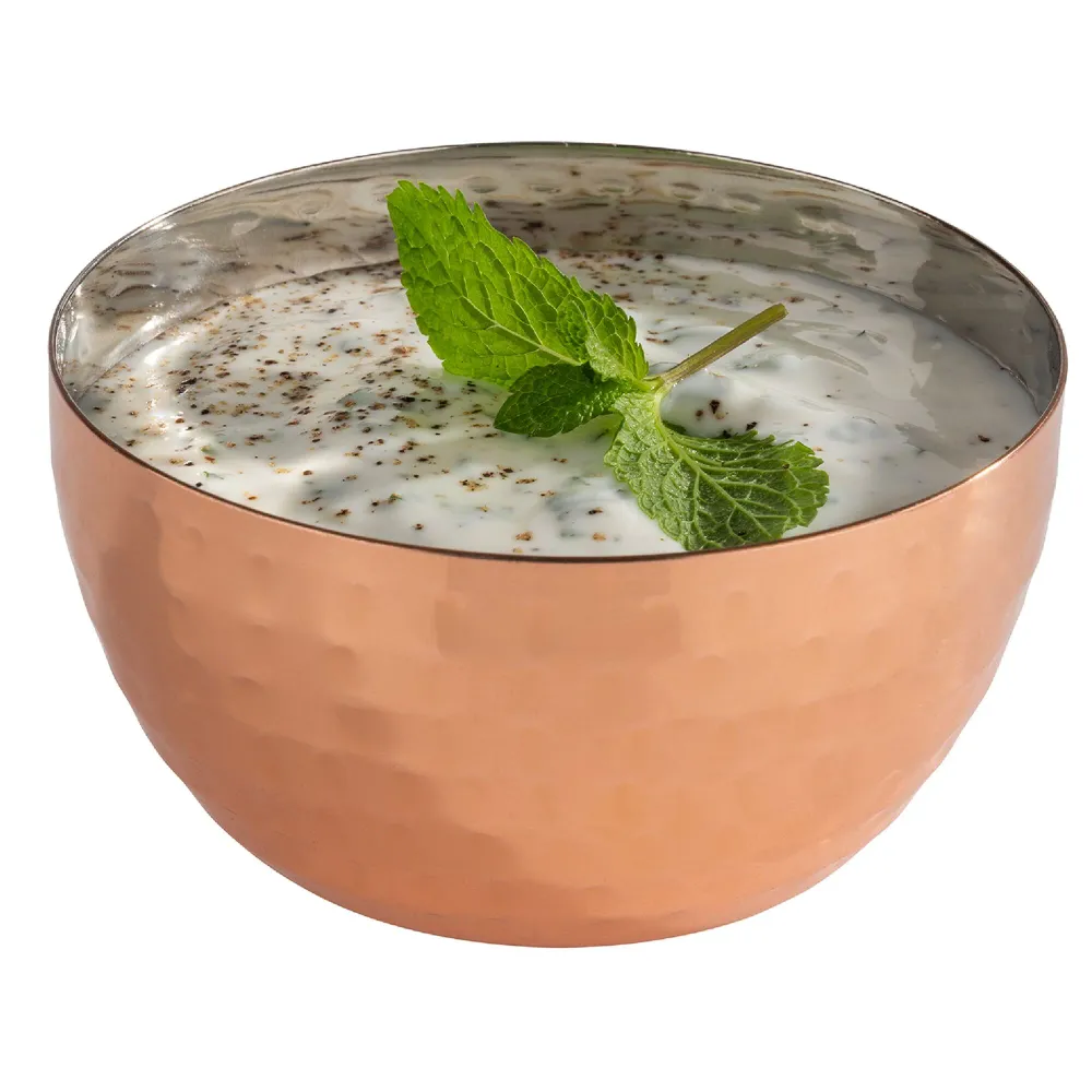 (6 бр.) Купичка - MUMBAI - Неръждаема стомана - 200ml - Ø 90mm - Дълбочина: 50mm - Мед