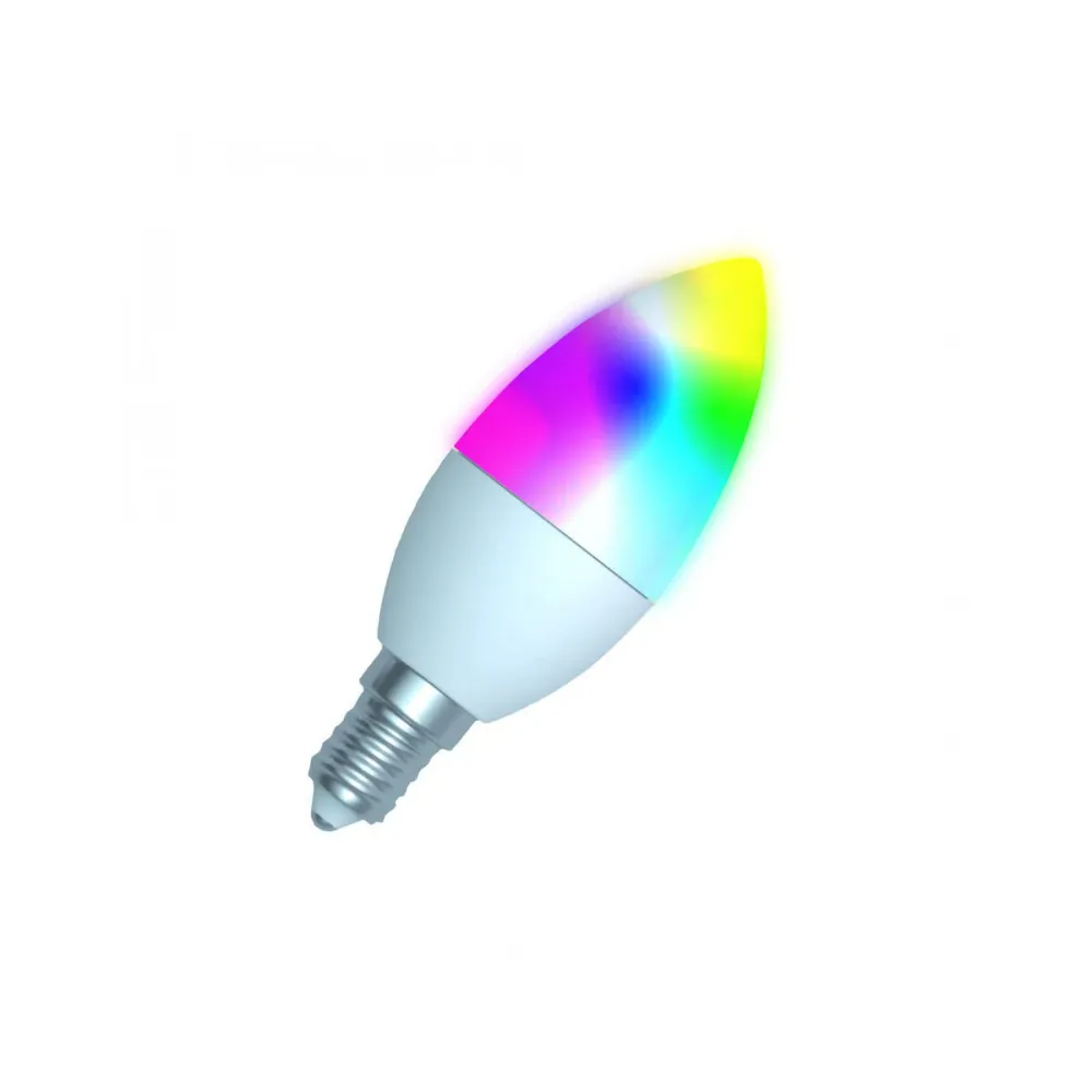Muvit iO, Смарт Wi-Fi LED крушка Candle RGB E14 5 W 450 lm, бял