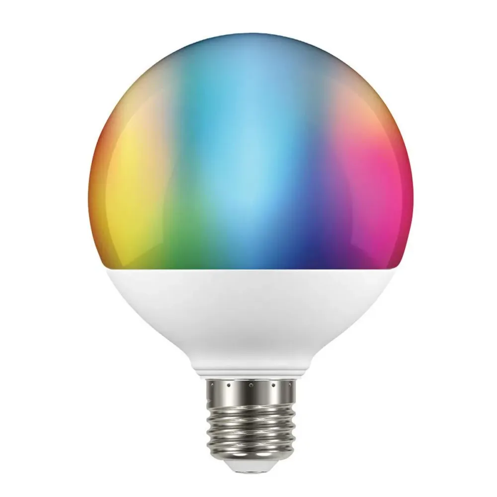 Muvit iO, Смарт Wi-Fi LED крушка Globe RGB E27 10 W 950 lm, бял