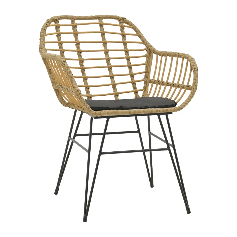 Стол ратан Naoki 58x64x81/ метален крак