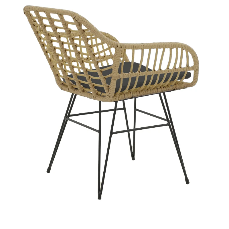 Стол ратан Naoki 58x64x81/ метален крак