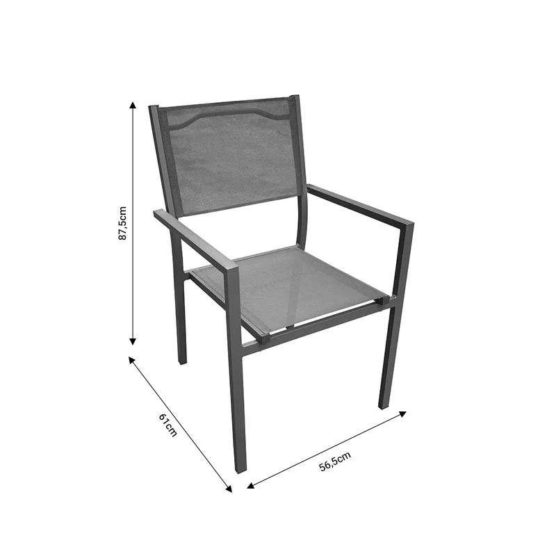 Комплект Nares-Moly от 7бр. антрацит алуминий180x90x72.5cm
