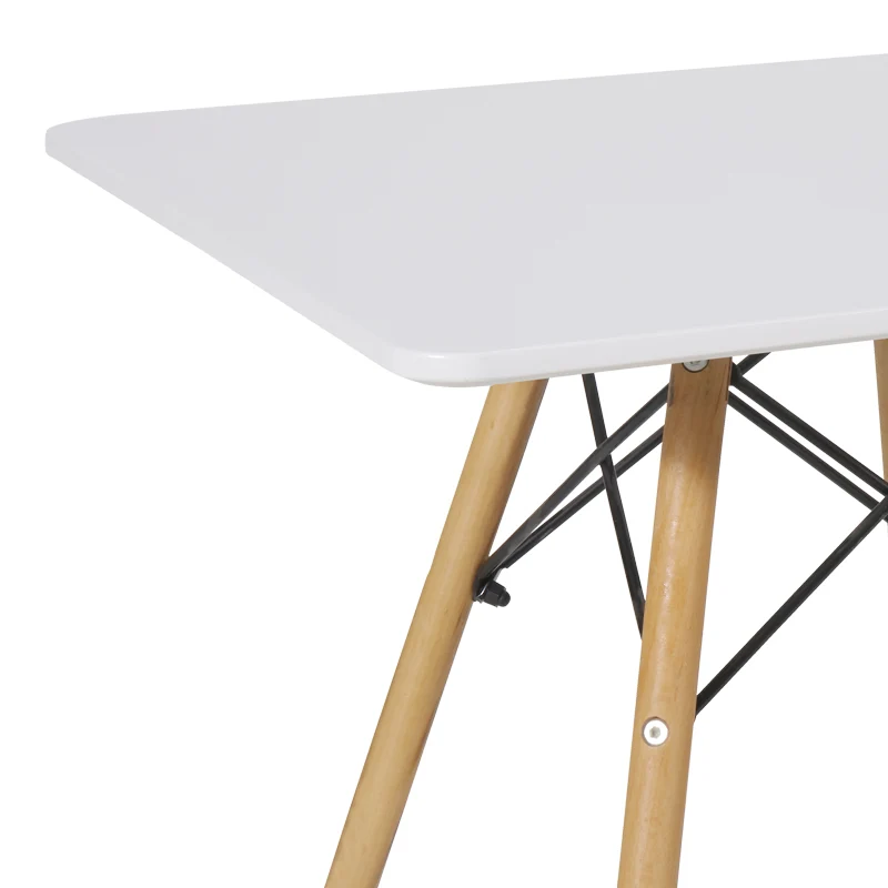 Детска маса Natali MDF бяло и естествен бук 60x60x51см
